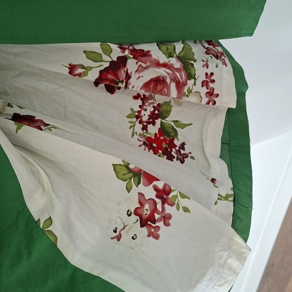 Nick & Mo Green Babydoll Funnel Neck Trench Coat w/ Floral Lining (Size S) - Picture 9 of 10